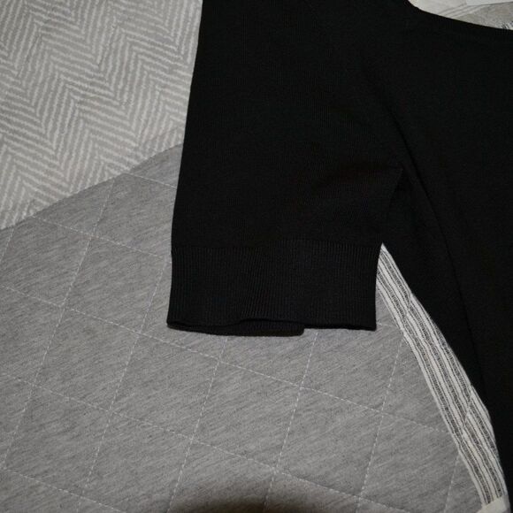 REITMANS signature black feminine soft basic crop top short sleeves round neck S - Picture 5 of 8